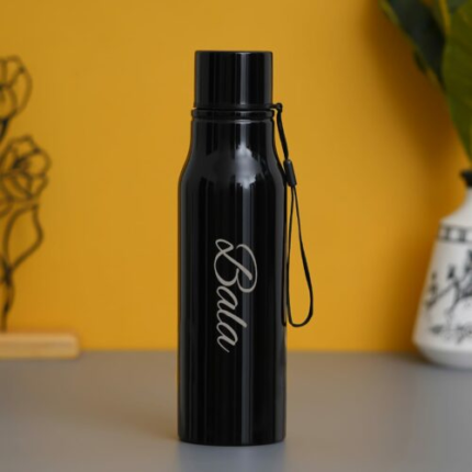Black Stainless Steel water Bottle 500ml